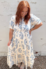Jeri Blue Floral Dress