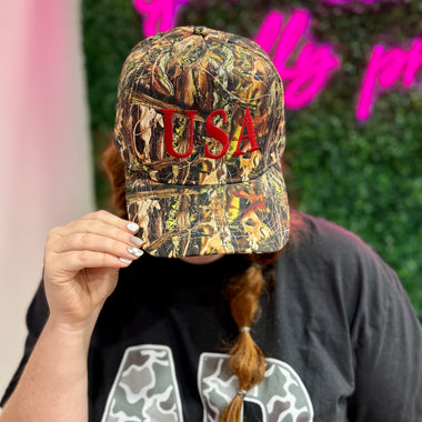 Camo USA Embroidered Hat