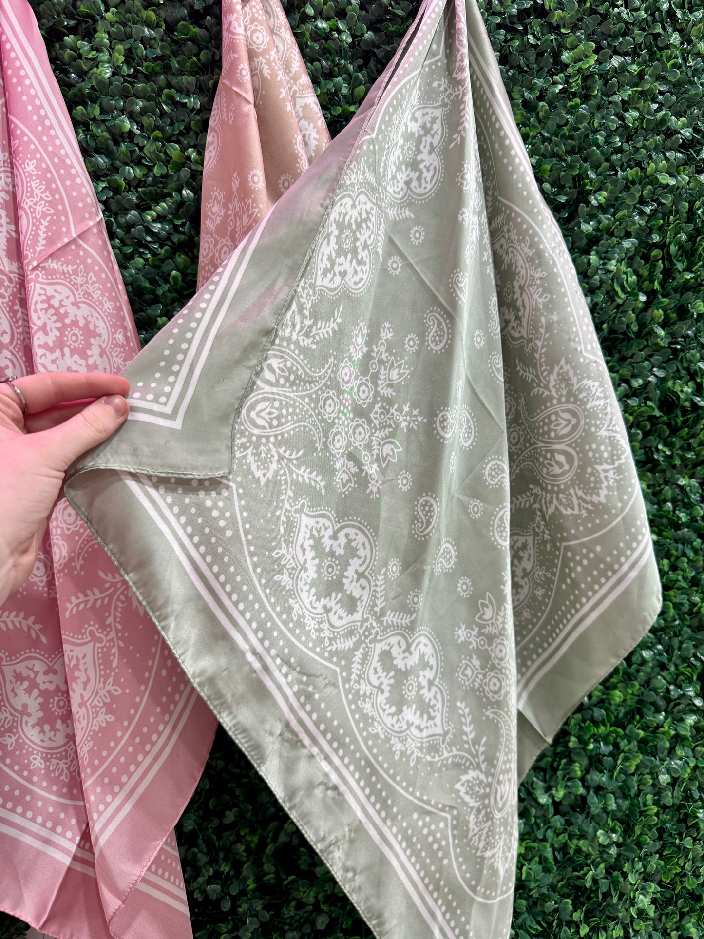 Large Satin Scarf (Multiple Colors)