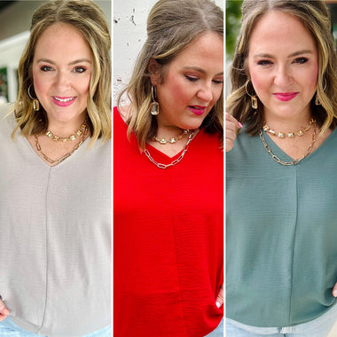 Regina Woven Top (Multiple Colors)
