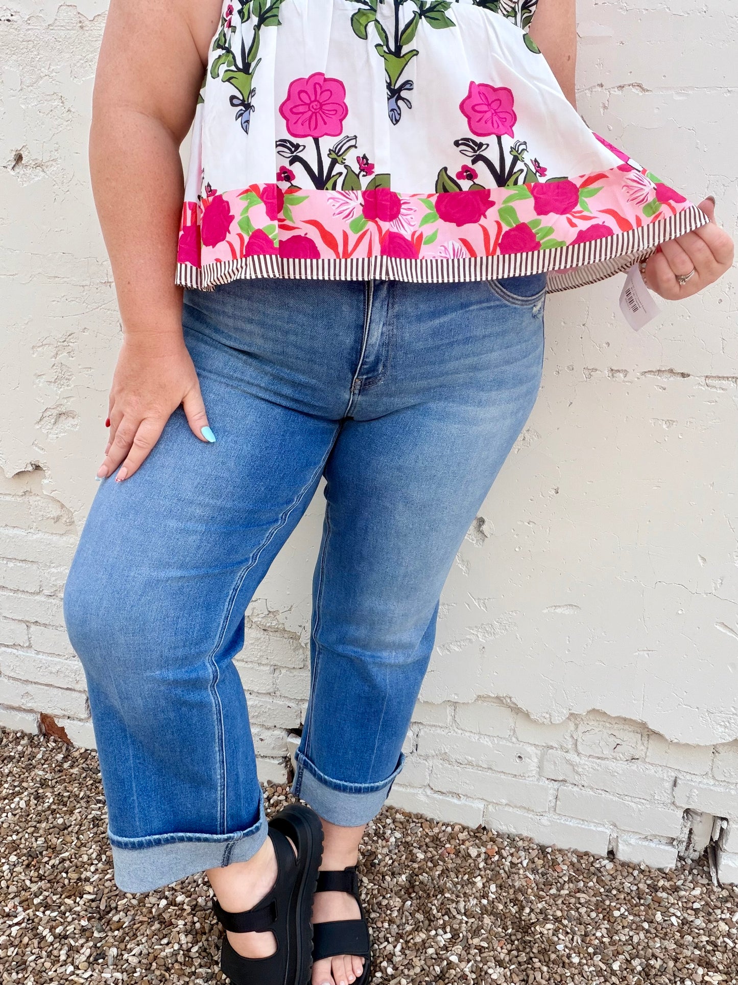 Vervet Mid Rise Slim Wide Jeans
