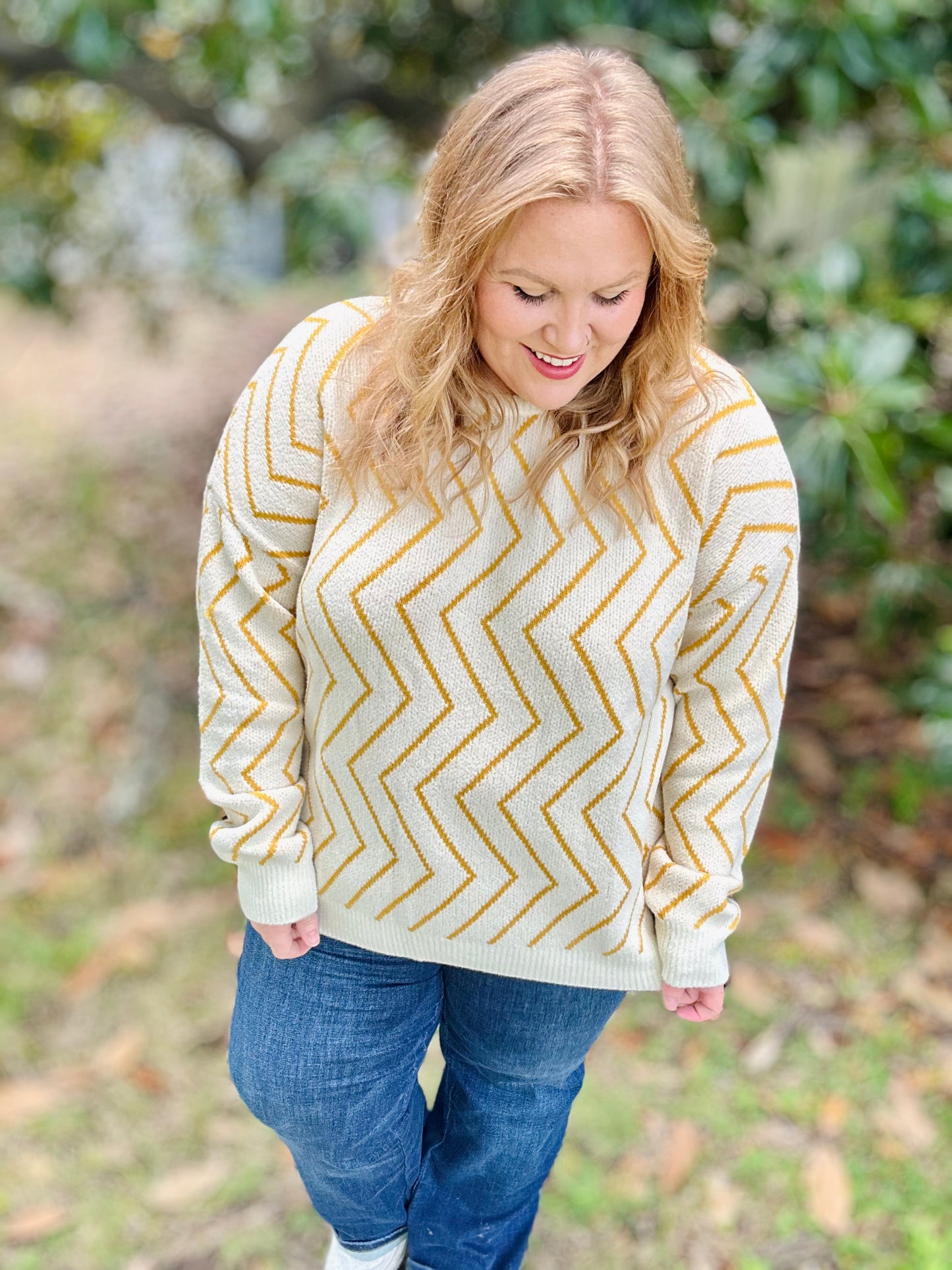 Julie Chevron Sweater