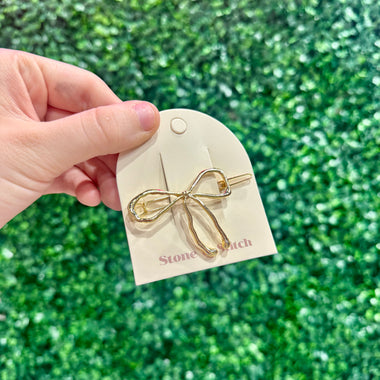 Gold Bow Hair Pin