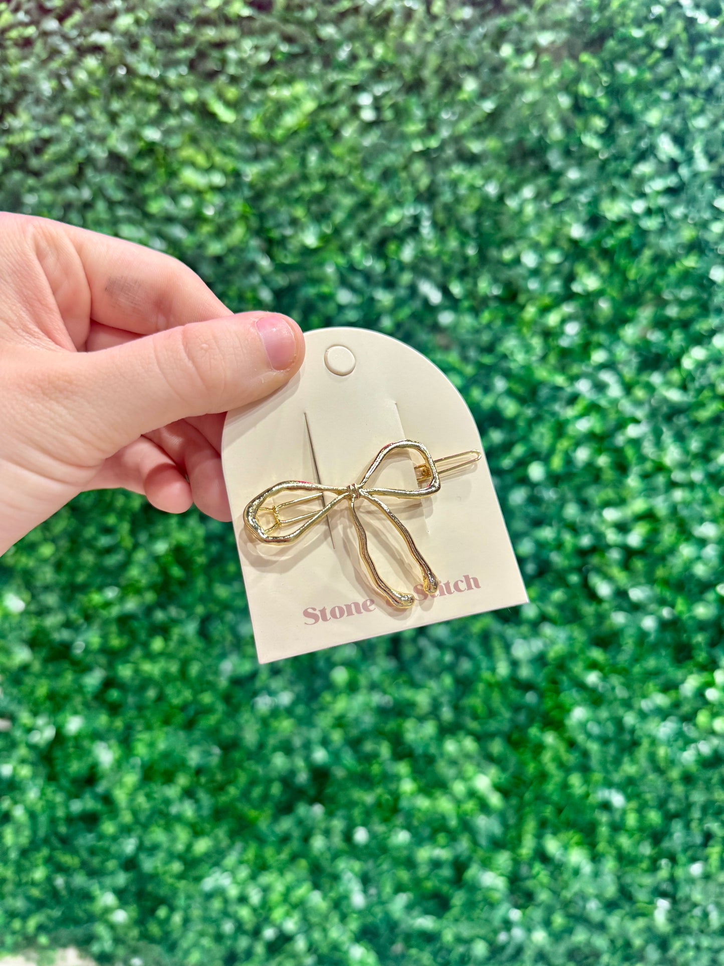 Gold Bow Hair Pin