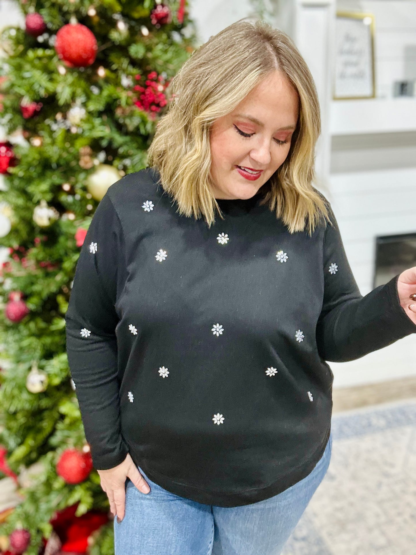 **DOORBUSTER** Michelle Black Knit Top