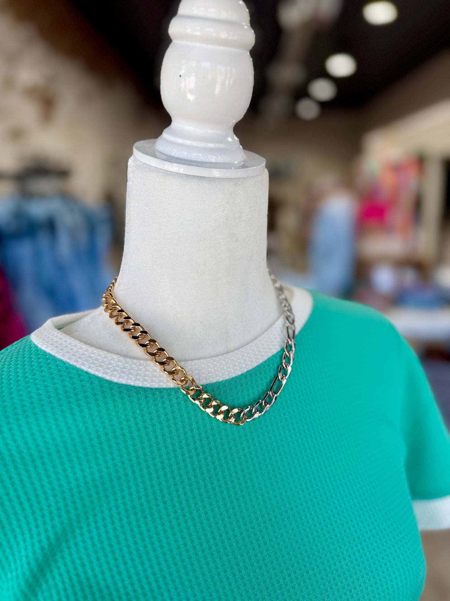 Duo Color Chain Necklace