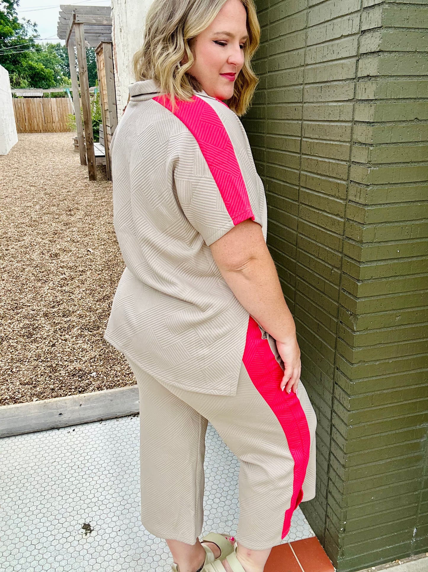 Mellie Textured Blocked Set