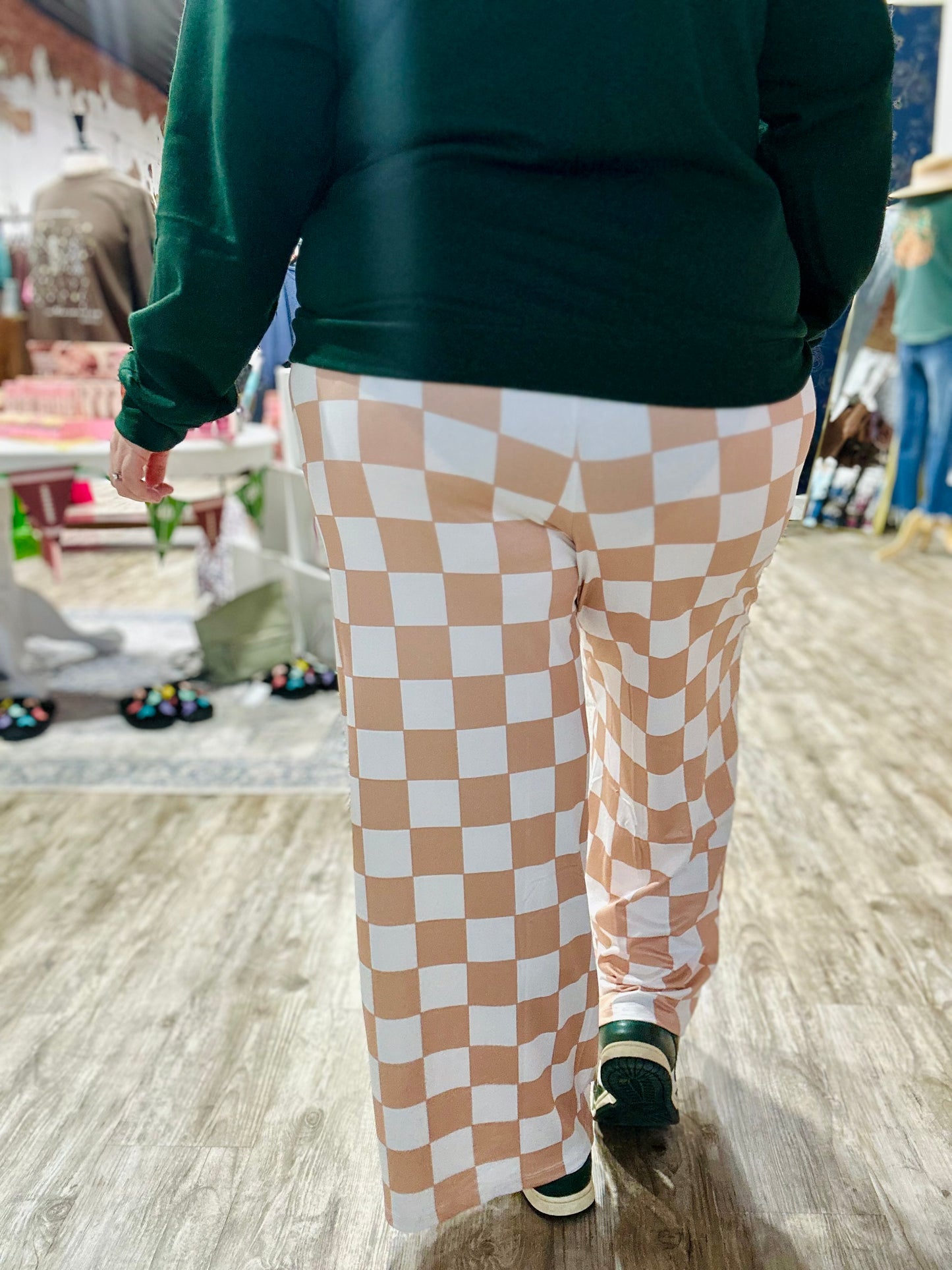 Charlie Checked Wide Leg Pants