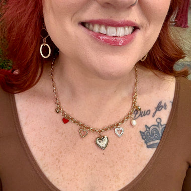 Double Link Charm Necklace