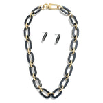 Acetate Chain Link Necklace (Multiple Colors)