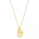 RESTOCK Studded Bubble Initial Necklace