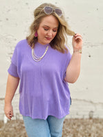 Carly Ribbed Oversized V-Neck