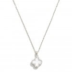 Clover Pendant Necklace (Multiple Colors)