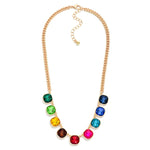 Square Stone Necklace (Multiple Colors)