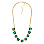 Square Stone Necklace (Multiple Colors)