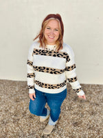 Lena Leopard Stripe Sweater