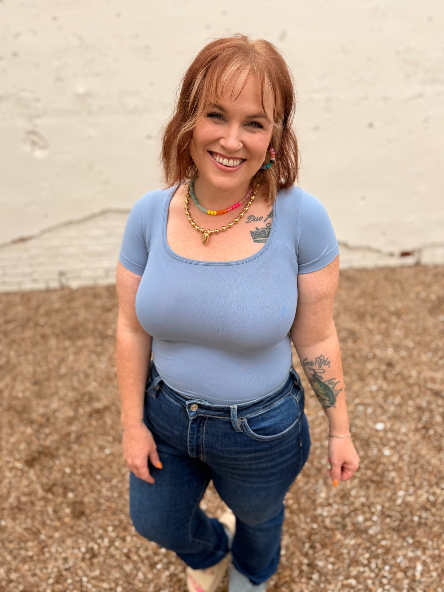 Candice Scoop Neck Short Sleeve Top (Multiple Colors)