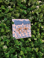 Dainty Gold Bow Earrings