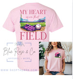 My Heart Softball Tee (Choose your color!)