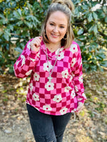 Ferrah Floral Checkered Top