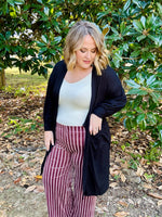 Nora Black Knit Cardigan