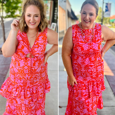 Rachael Tropical Dress (Reversible)