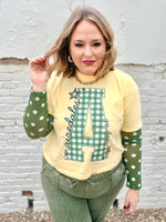 Gingham School Spirit Tee on Butter CC