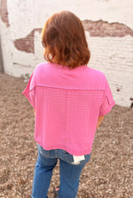 Nicole Textured Pink Top