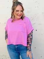 Nicole Textured Pink Top