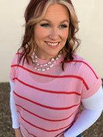 Lexi Pink Sleeveless Knit Top