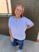 Purple Gingham Top