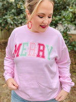 Merry Graphic on Pink