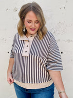 Smokey Grey Boxy Knit Top