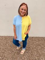 Ciarra Colorblock Ribbed Top