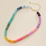 Rainbow Candy Stone Beaded Necklace