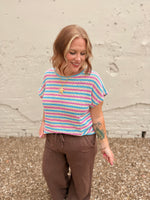Kira Striped Knit Top