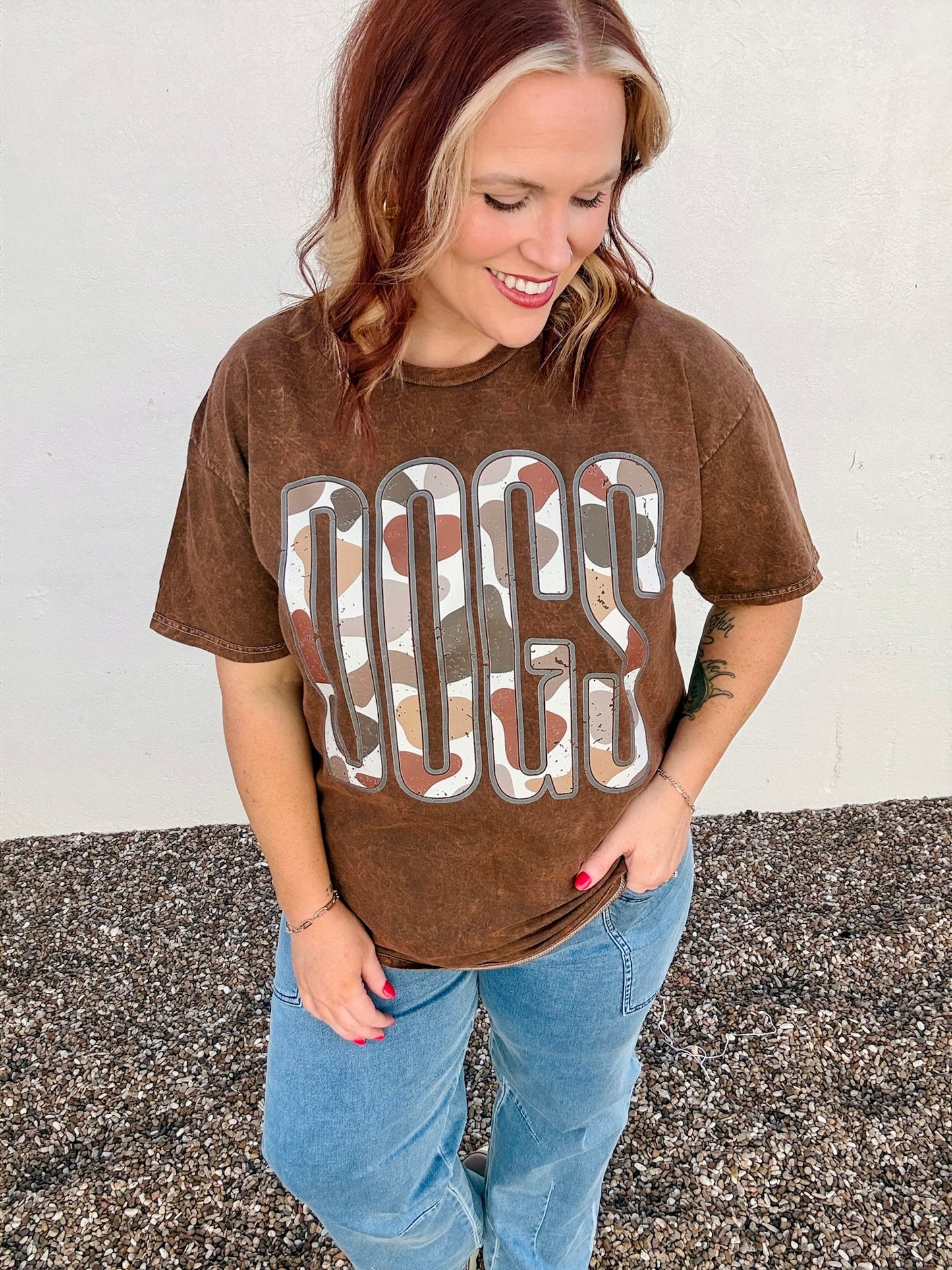Modern Camo School Spirit Extended Tee (Customizable)