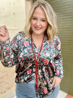 Lola Button Down Floral Top