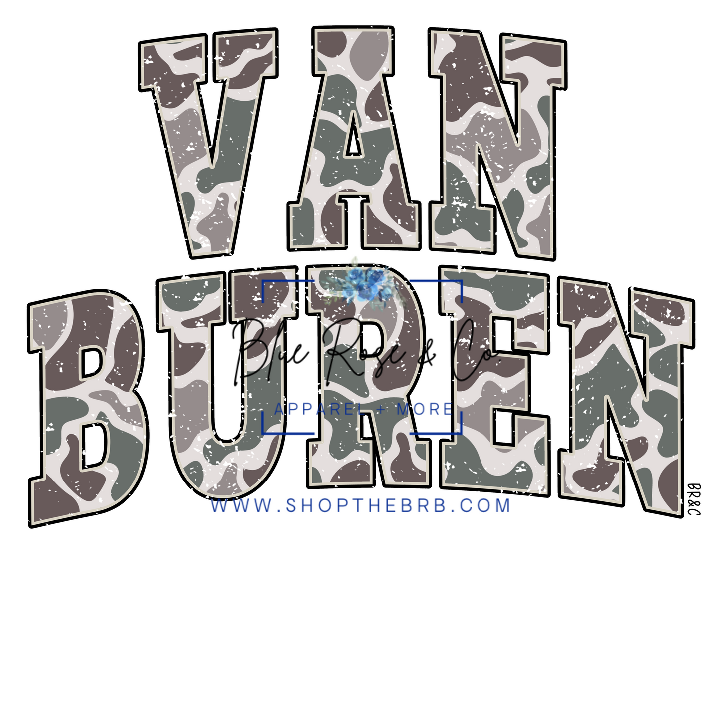 School Vintage Camo on Comfort Colors (Customizable)