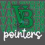 School Spirit Stacked on Comfort Colors (Customizable)