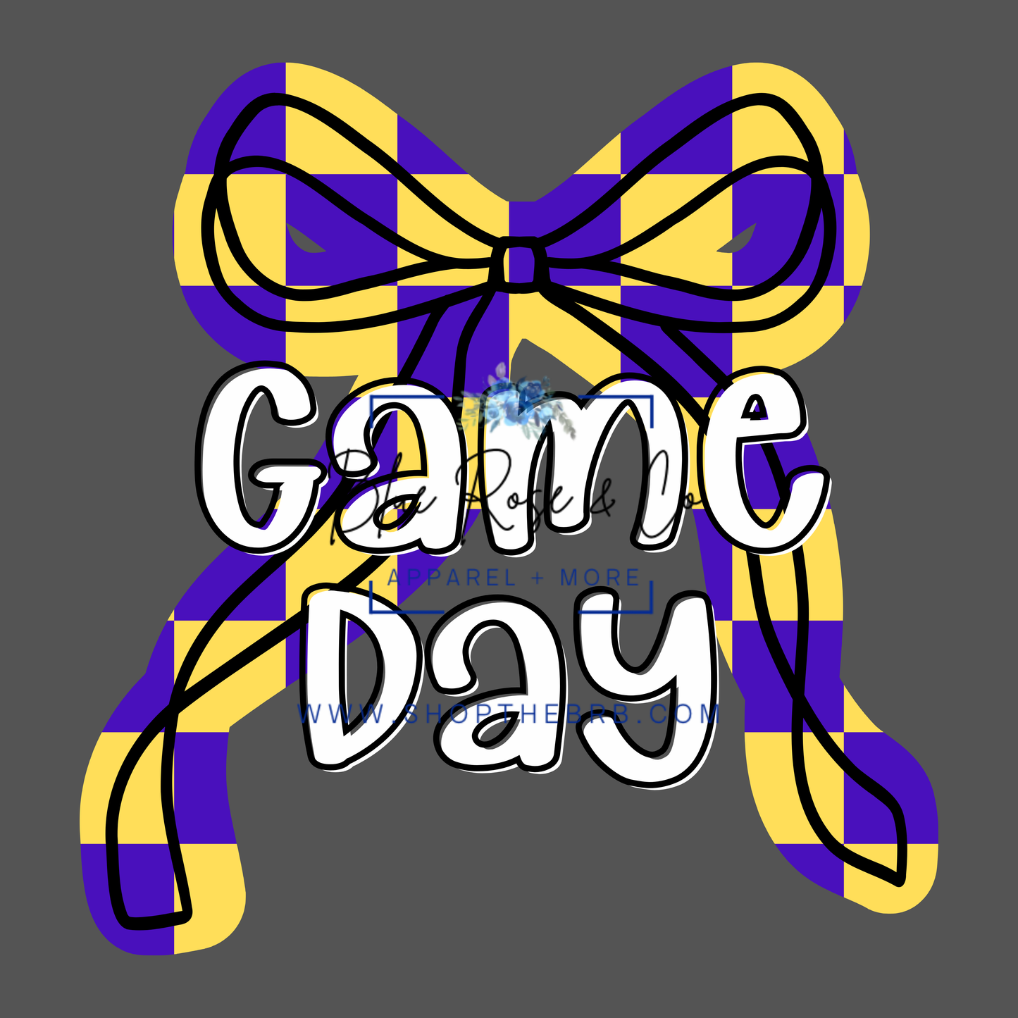 Red Checkered Bow Game Day (Customizable)