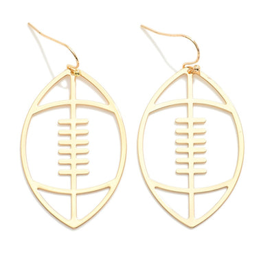 Metal Football Earrings