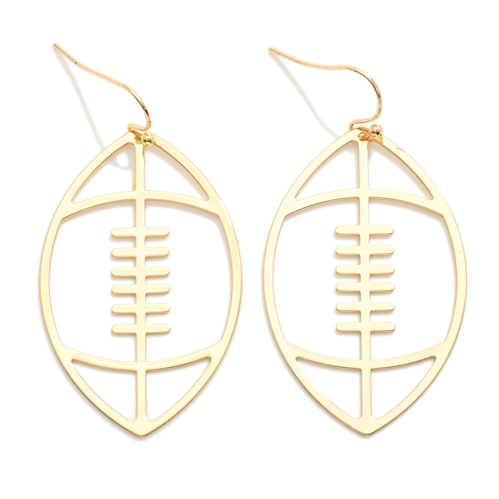 Metal Football Earrings