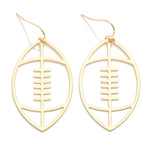Metal Football Earrings