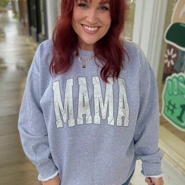 Mama White Camo Sweatshirt (Customizable)