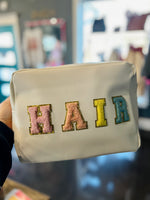 Ivory “Hair” Large Chenille Bag