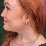 Gold Pearl Mini Hoops
