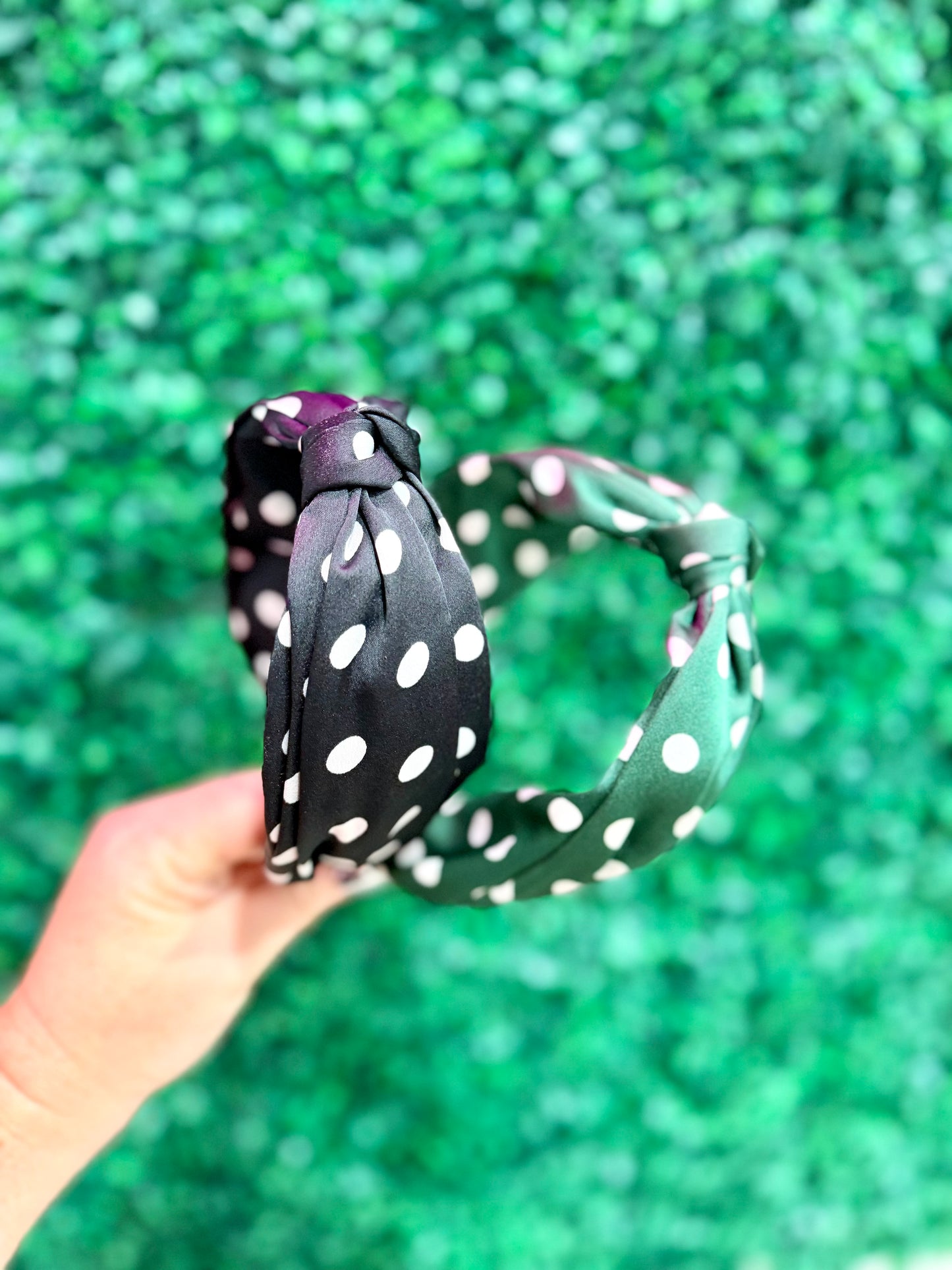 Black Polka Dot Headband