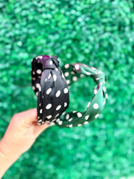 Black Polka Dot Headband