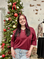 **DOORBUSTER** Patricia Maroon Top